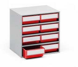 Кассетница с металлическим корпусом Treston, 400x300x395, красный, 0830-5