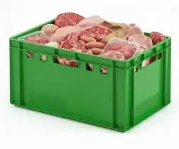 Ящик пластиковый сплошной Е3 (евроформат), 600x400x300 мм, 61 л, зеленый [210]