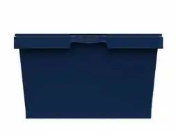 Контейнер пластиковый вкладываемый с усиленным дном INSTORE, 800х600х320 мм, синий [KVR 8634]