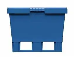 Контейнер пластиковый вкладываемый на полозьях INSTORE, 800х600х320 мм, синий [KVR 8634]