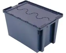 Ящик 600х400х365 с распашной несъёмной крышкой сплошной