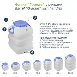 Бидон (фляга) 100 литров, синий