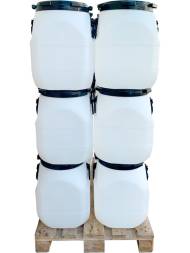 Бочка пластиковая квадратная с крышкой и ручками ЕВРОСТАНДАРТ, 40 л, белый [БПК 40]