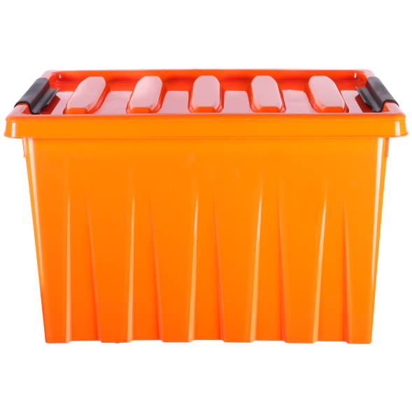 Контейнер с крышкой и клипсами Rox Box Original, 70 л, 580x390x360 мм, оранжевый [070-00.12]