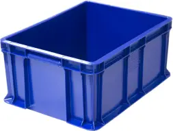 Ящик пластиковый сплошной, 400×300×180 мм, 16.6 л, серый [702.03.02]