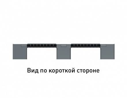 Паллет (поддон) пластиковый усиленный сплошной на 3-х полозьях, 1200х1000x150 мм, серый [02.114F.91.PEF.T10X]