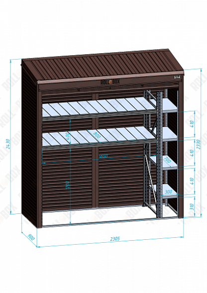 Шкаф уличный ROLL‑BOX VILLAGE ROOF M-3