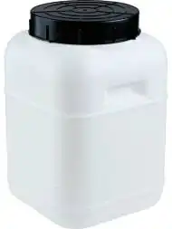 Бочка (бидон) пластиковая с крышкой, 20 л, белый [ББК 20п]