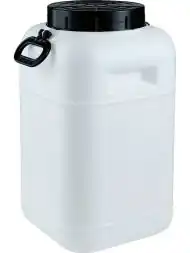 Бочка (бидон) пластиковая с крышкой и ручками, 30 л, белый [ББК 30п]