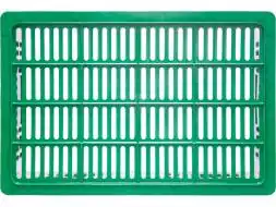 Ящик пластиковый перфорированный, 600x400x250 мм, 46 л, зеленый [201]