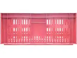 Ящик пластиковый перфорированный, 600x400x250 мм, 46 л, красный [201]