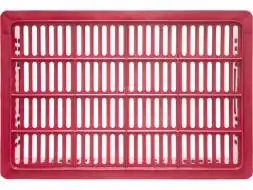 Ящик пластиковый перфорированный, 600x400x250 мм, 46 л, красный [201]