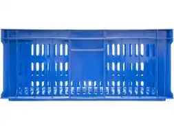 Ящик пластиковый перфорированный, 600x400x250 мм, 46 л, синий [201]