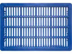 Ящик пластиковый перфорированный, 600x400x250 мм, 46 л, синий [201]