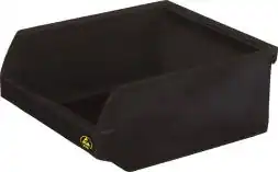 Ящик (лоток) антистатический пластиковый, 107x98x47 мм, 0.49 л, черный [5000 ESD]