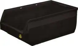 Ящик (лоток) антистатический пластиковый, 500x310x200 мм, 31 л, черный [5005 ESD]