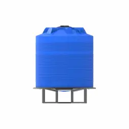 Емкость ЭВЛ 5000 л синяя на основании для полного слива F