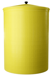 Бочка пластиковая садовая для дождевой воды и полива, 150л, желтый [370]