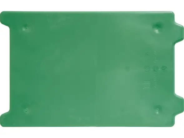 Ящик пластиковый сплошной, 600x400x400 мм, 75 л, зеленый [605 ГД]