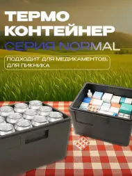Термоконтейнер TERMOBOX Бытовой Normal, 18 л, 400х300х270 мм, 40кг/м3