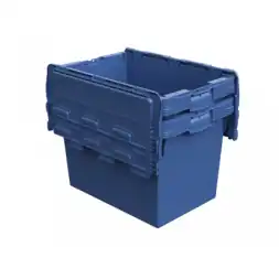 Контейнер пластиковый вкладываемый INSTORE с крышкой LD64, 600х400х420 мм, синий [KV 6442]