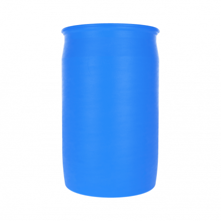 Бочка пластиковая с крышкой и двумя пробками L-Ring Plus, 227 л, синий [БП227.03/04]