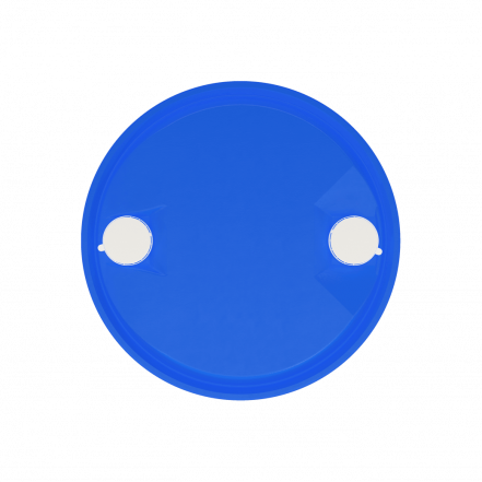 Бочка пластиковая с крышкой и двумя пробками L-Ring Plus, 227 л, синий [БП227.03/04]