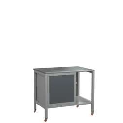 Верстак на колесах 1000 с тумбой с распашной дверцей и полкой [17168]