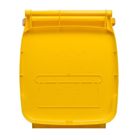 Мусорный контейнер для ТБО/ТКО, 120 л, на колёсах, с крышкой, пластик, евро, цвет: синий