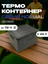 Термоконтейнер TERMOBOX Бытовой Normal, 22 л, 400х300х320 мм, 40кг/м3