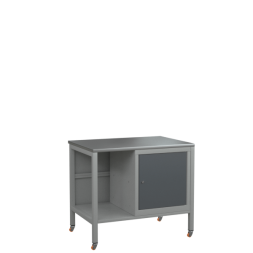 Верстак на колесах 1000 с тумбой с распашной дверцей и полкой [17169]