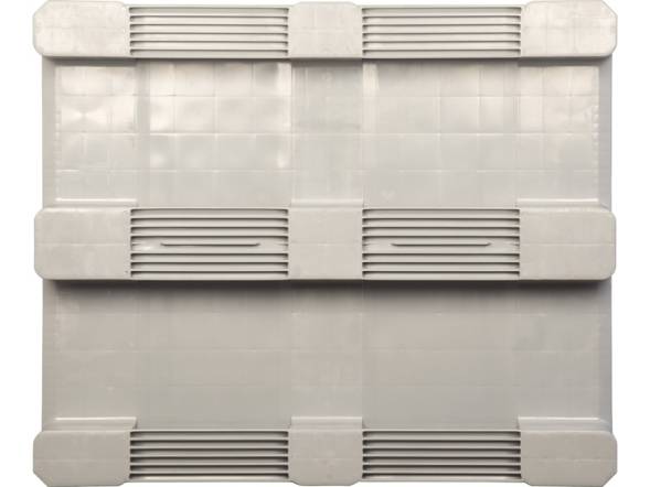 Паллет (поддон) пластиковый гигиенический cплошной на 3-х полозьях, 1200х1000х160 мм, серый [IR 1210-3R-G] 