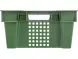 Ящик пластиковый перфорированный, 600x400x200 мм, 48 л, зеленый [102]