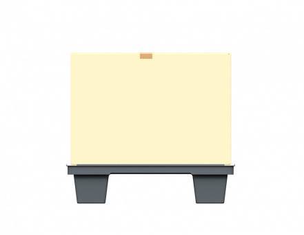 Паллет (поддон) пластиковый перфорированный на ножках, 800х600х140 мм, бирюзовый [02.116.75]