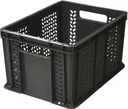 Ящик пластиковый перфорированный, 400×300×230 мм, 21.6 л, белый [703.02.01 м]