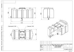 Бак пластиковый для летнего душа Полимер-Групп R 300 л с подогревом, черный [DR300S112]