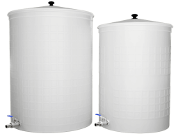 Бочка пластиковая садовая с краном 3/4&quot; из латуни для дождевой воды и полива, 150л, белый [382]