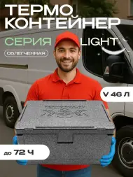 Термоконтейнер TERMOBOX Облегченный Light, 46 л, 600х400х320 мм, 30кг/м3