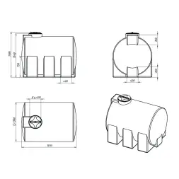 Емкость КАС 3000 ЭВГ красный