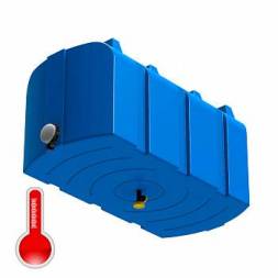 Бак пластиковый для летнего душа Полимер-Групп R 300 л с подогревом, синий [DR300S1312]