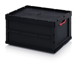 Складной ящик с крышкой ESD FBD 86/445, 80 x 60 x 44,5 см