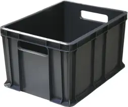 Ящик пластиковый сплошной, 400×300×230 мм, 21.6 л, синий [703.03.01]