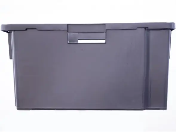 Ящик пластиковый сплошной, 600x400x300 мм, 52 л, черный [218-1]