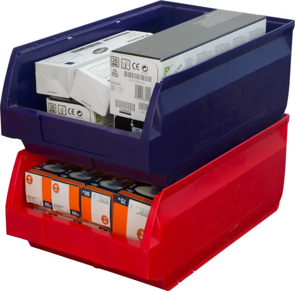  Ящик (лоток) пластиковый сплошной, 500x310x200 мм, 31 л, красный [5005]