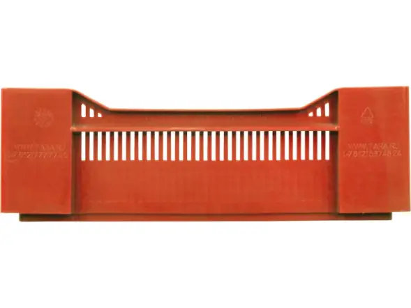 Ящик пластиковый перфорированный, 600x400x135 мм, 32,4 л, красный [120]