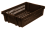 Пластиковый хлебный лоток (евролоток) для хлебобулочных изделий, 600x400x152 мм, цвет: коричневый