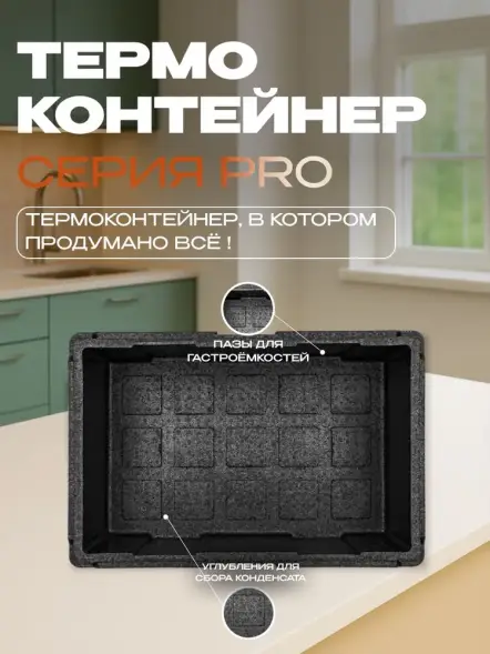 Термоконтейнер TERMOBOX Экстрим PRO, 60 л, 600х400х400 мм, 55кг/м3