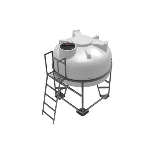 Емкость ЦКТ 3000л с патрубком 90мм белая в обрешетке с лестницей