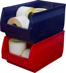 Ящик (лоток) пластиковый сплошной, 500x310x250 мм, 38.75 л, синий [5006]