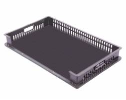 Пластиковый лоток 740х465х95 трехбортный сплошное дно